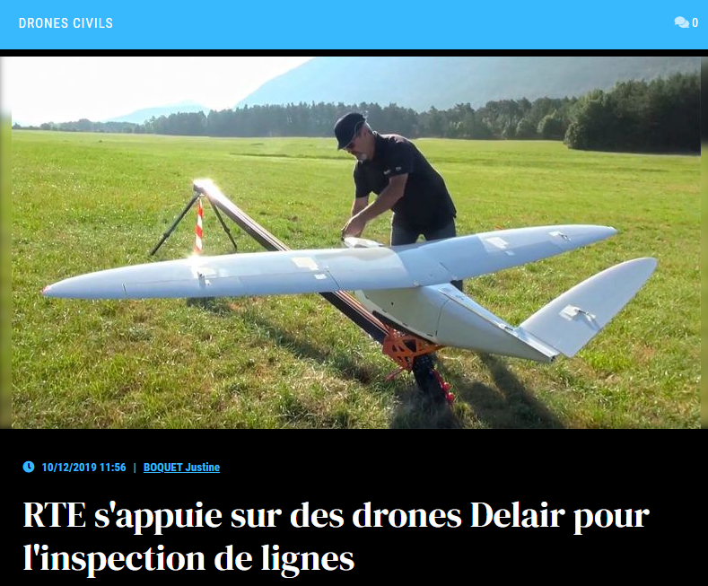 RTE s’appuie sur des drones Delair pour l’inspection de lignes
