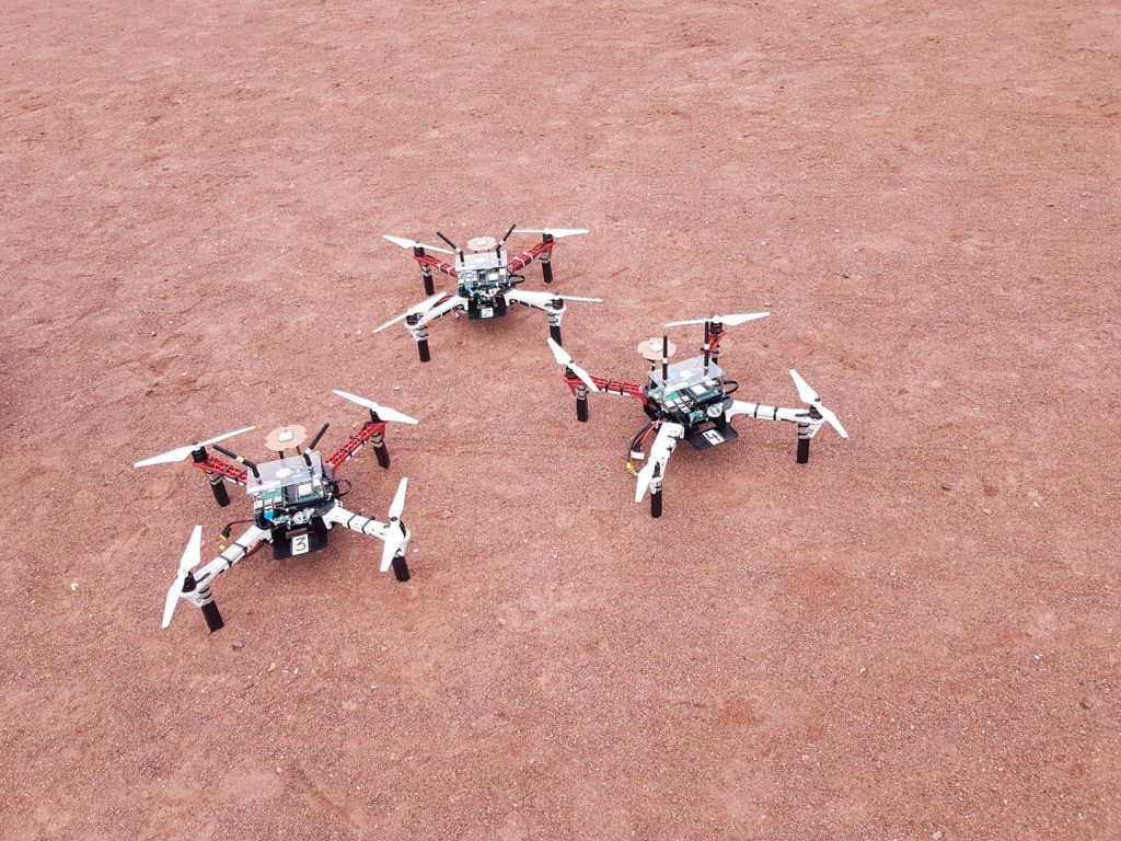 Vol en essaim de drones