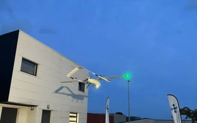 Lancement des premiers tests d’acheminement d’échantillons biologiques par drone entre Saint-Lô et Granville dans la Manche – Mai 2023